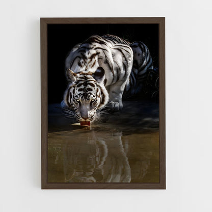 ap-white tiger-19 cadre Bois foncé