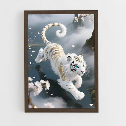 ap-white tiger-3 cadre Bois foncé