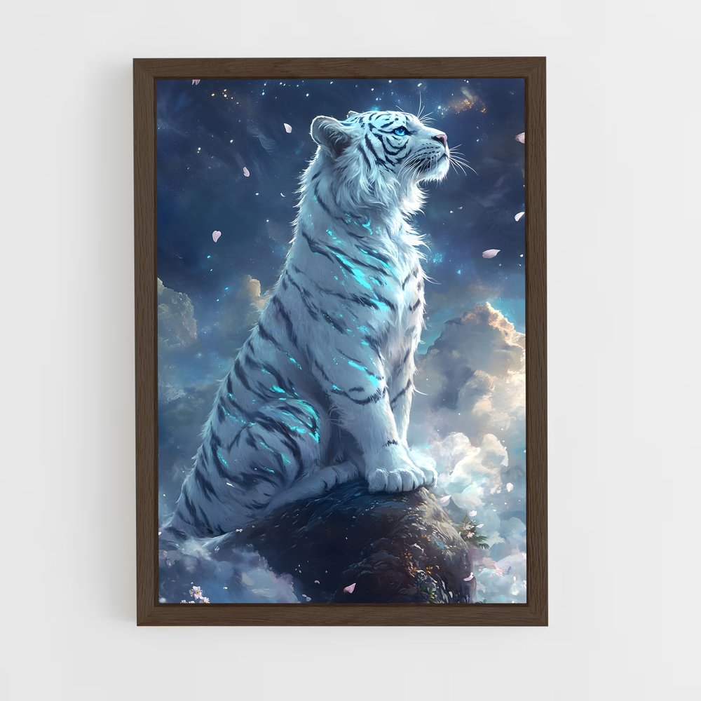 ap-white tiger-4 cadre Bois foncé