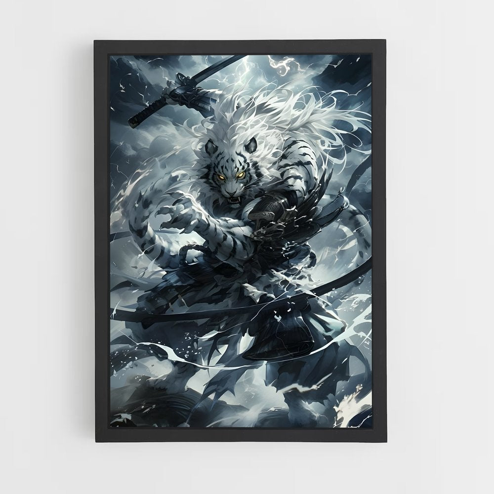 ap-white tiger-8 cadre Noir