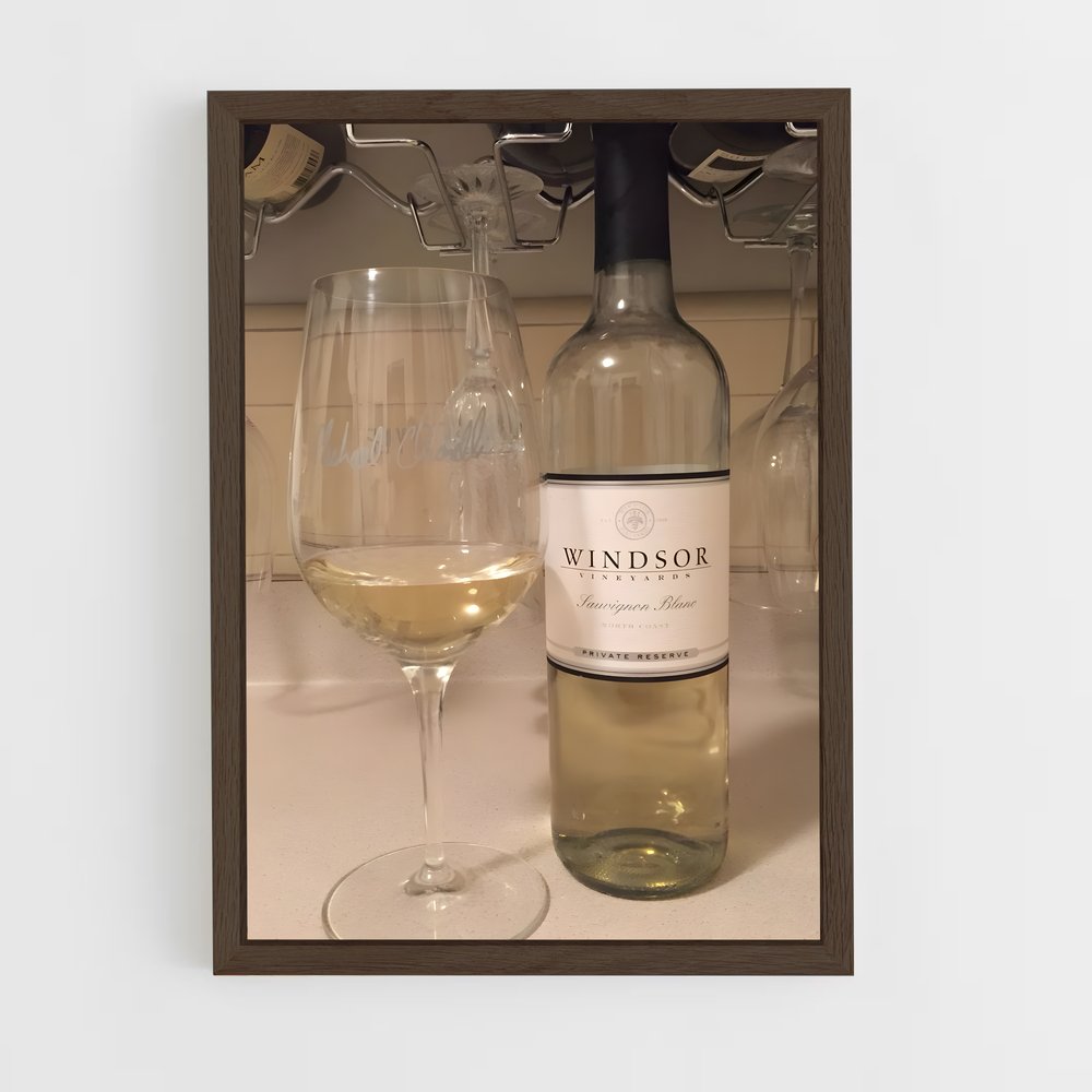 ap-white wine-3 cadre Bois foncé