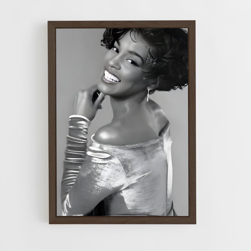 ap-whitney houston-11 cadre Bois foncé