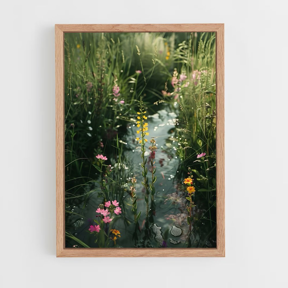 ap-wildflower bloom-4 cadre Bois clair