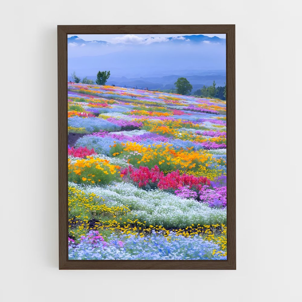 ap-wildflower bloom-5 cadre Bois foncé