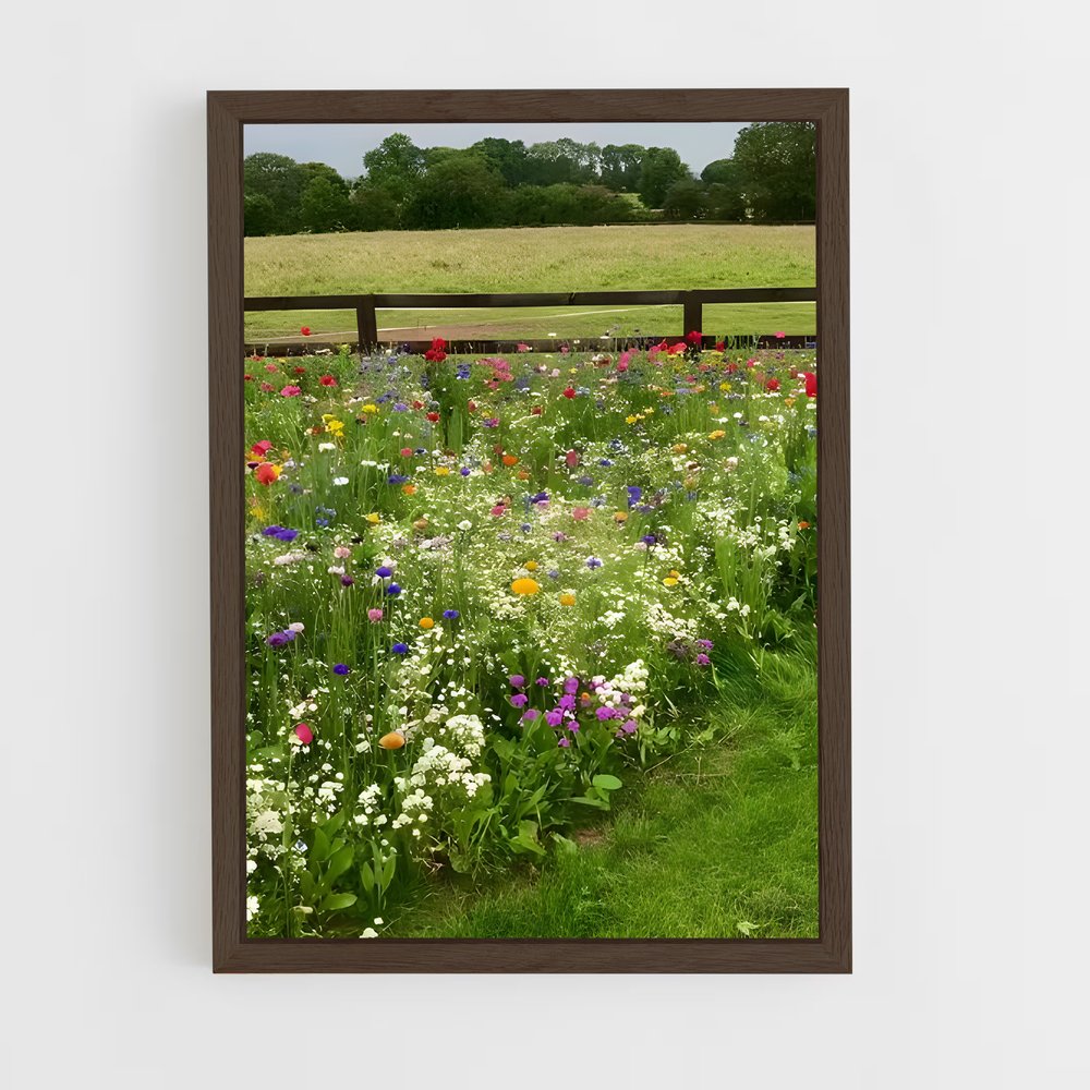 ap-wildflower field-2 cadre Bois foncé