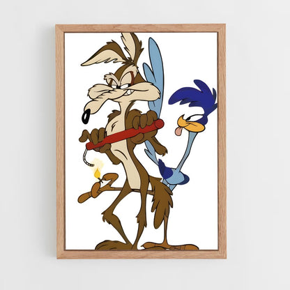 ap-wile e coyote-1 cadre Bois clair