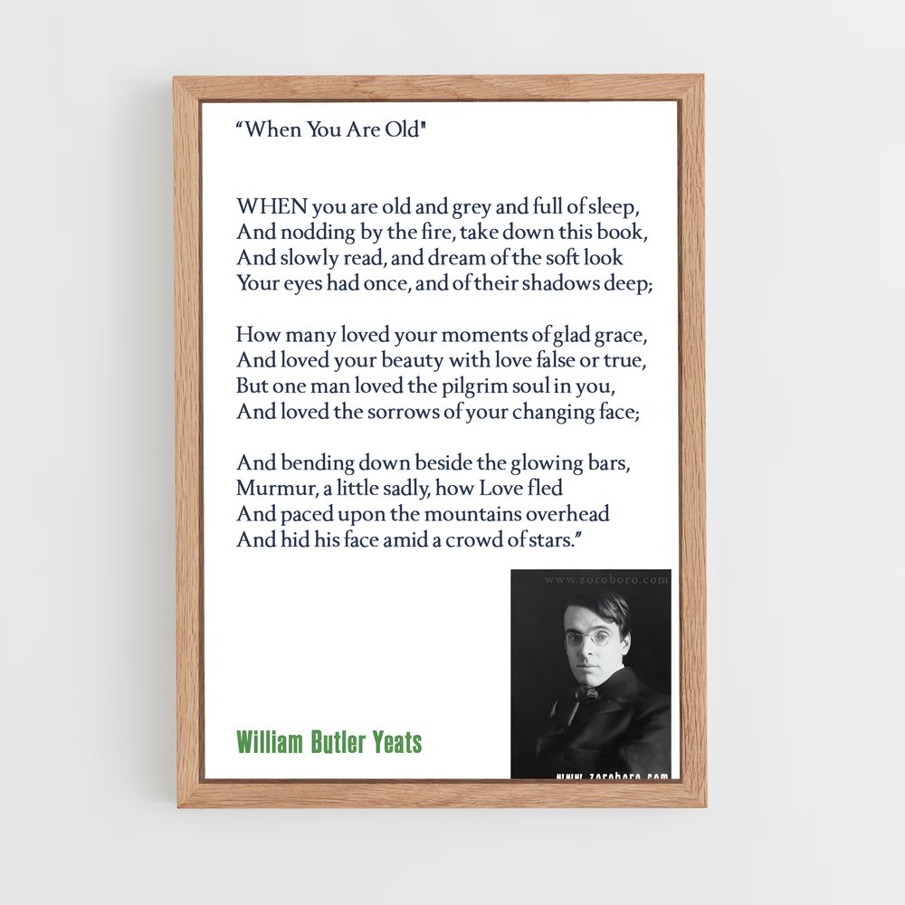 ap-william butler yeats-2 cadre Bois clair