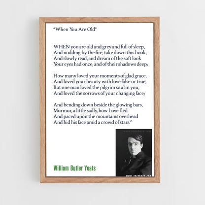 ap-william butler yeats-2 cadre Bois clair