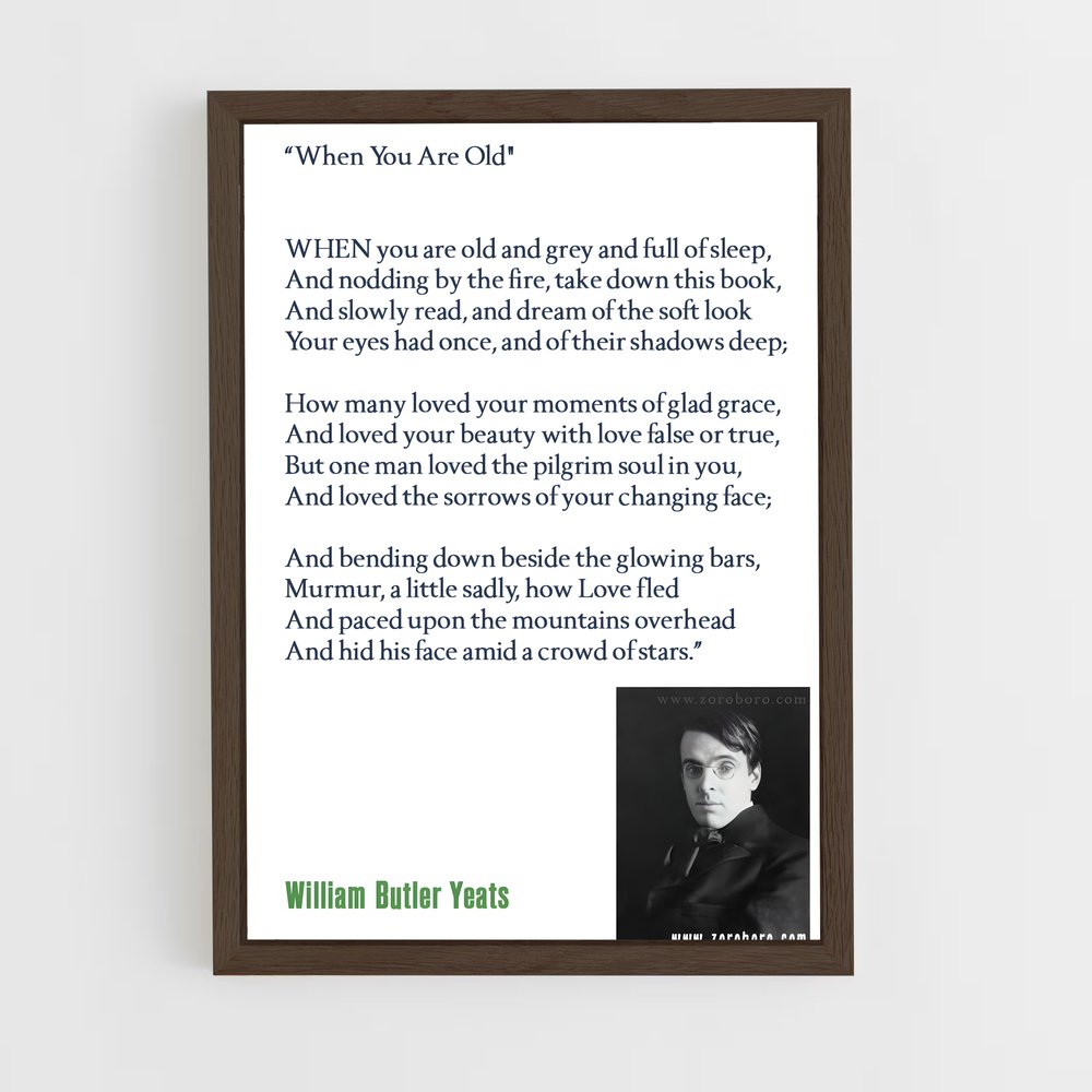 ap-william butler yeats-2 cadre Bois foncé