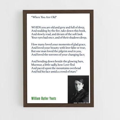 ap-william butler yeats-2 cadre Bois foncé