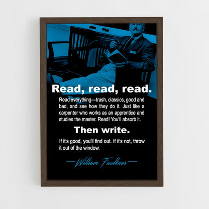 ap-william faulkner-2 cadre Bois foncé