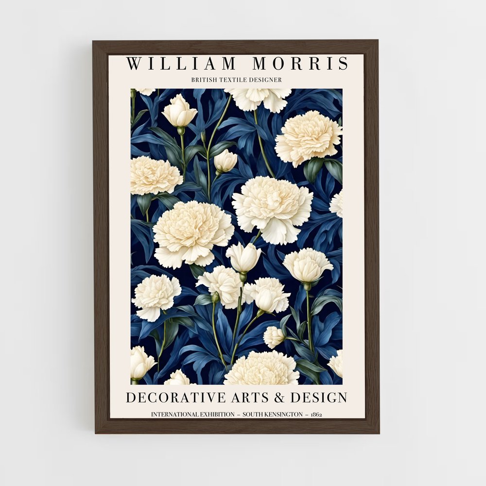 ap-william morris patterns-3 cadre Bois foncé