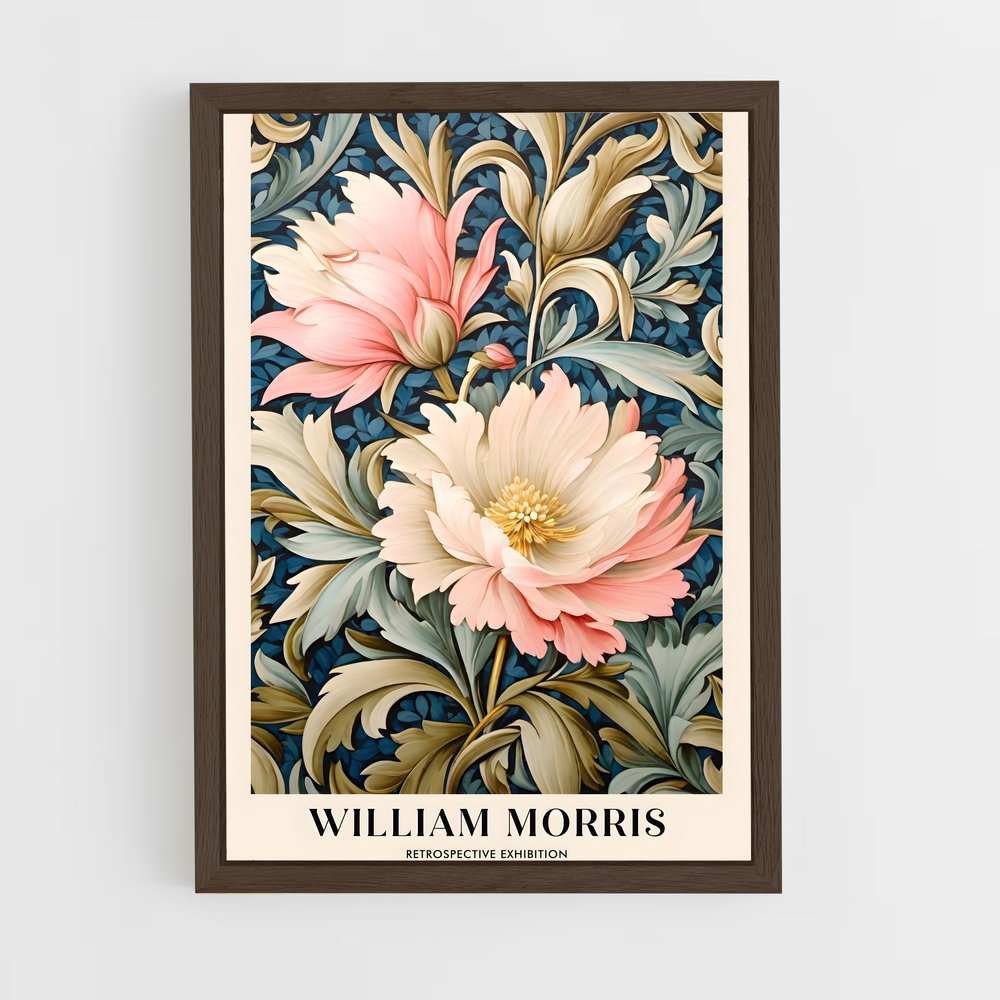 ap-william morris patterns-6 cadre Bois foncé