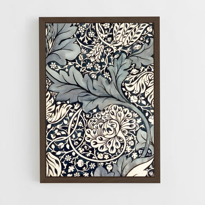 ap-william morris patterns-9 cadre Bois foncé