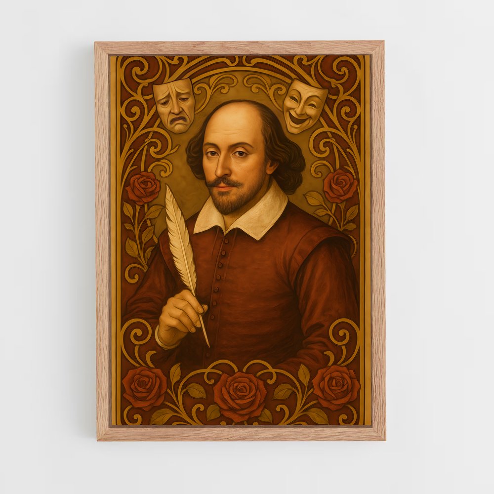 ap-william shakespeare-4 cadre Bois clair