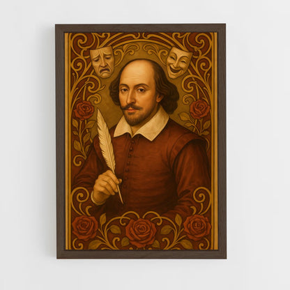 ap-william shakespeare-4 cadre Bois foncé