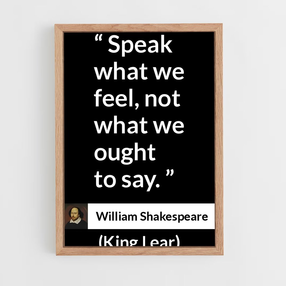 ap-william shakespeare-7 cadre Bois clair
