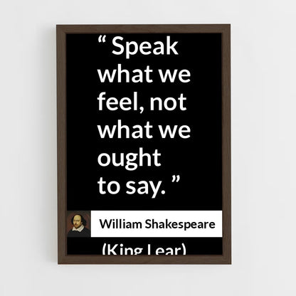 ap-william shakespeare-7 cadre Bois foncé