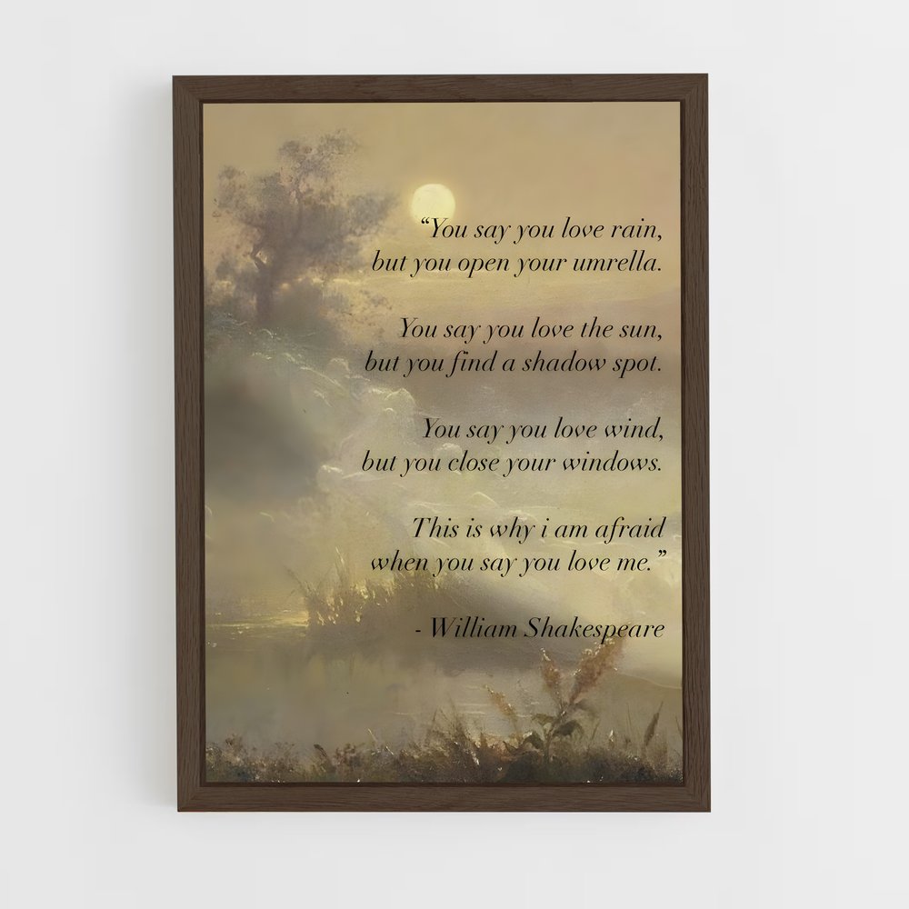 ap-william shakespeare-8 cadre Bois foncé