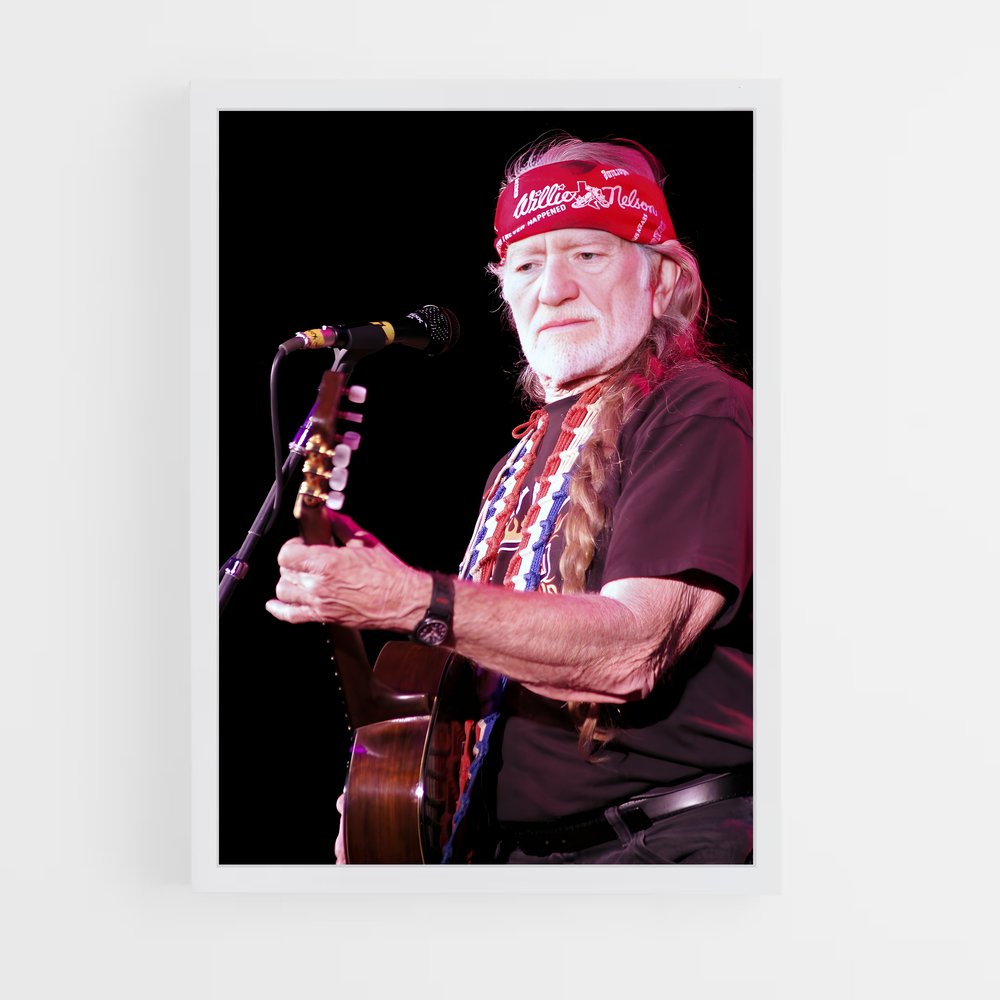ap-willie nelson-1 cadre Blanc