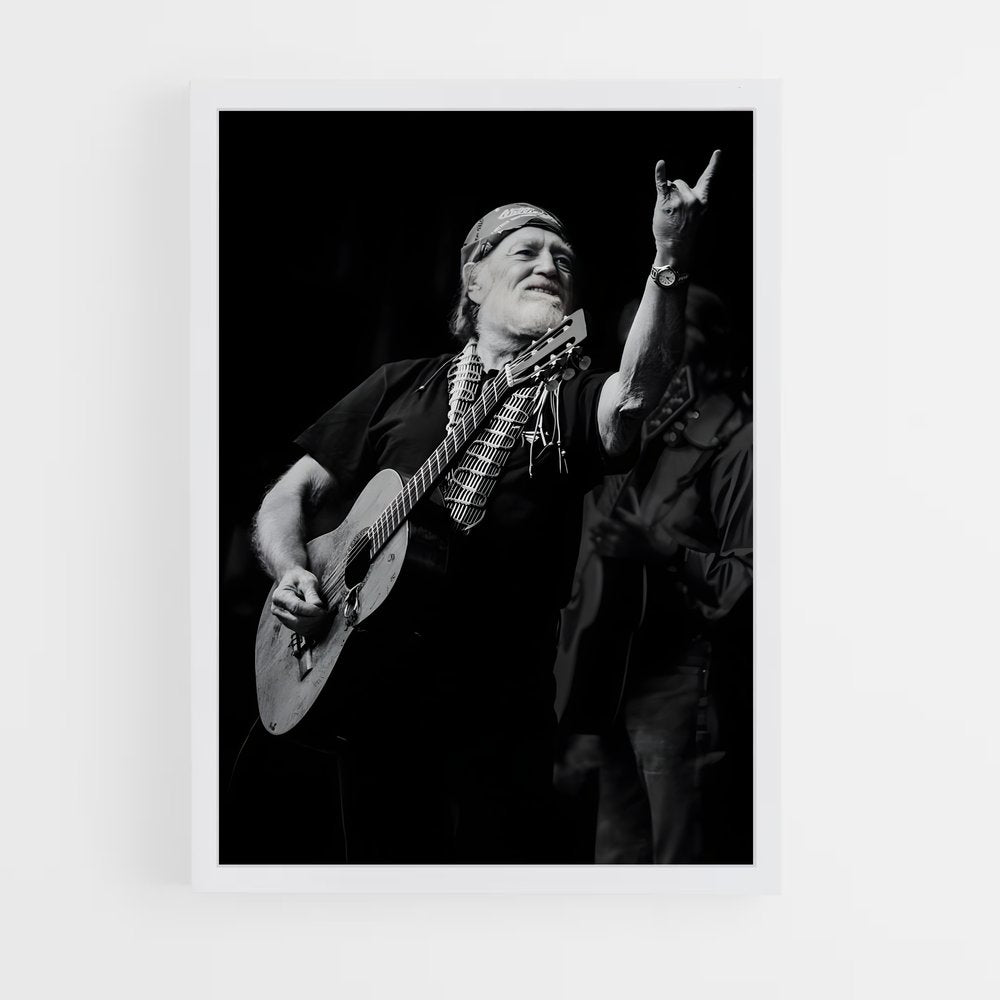 ap-willie nelson-2 cadre Blanc