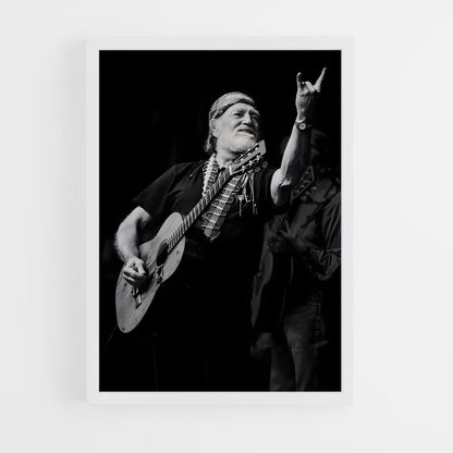 ap-willie nelson-2 cadre Blanc