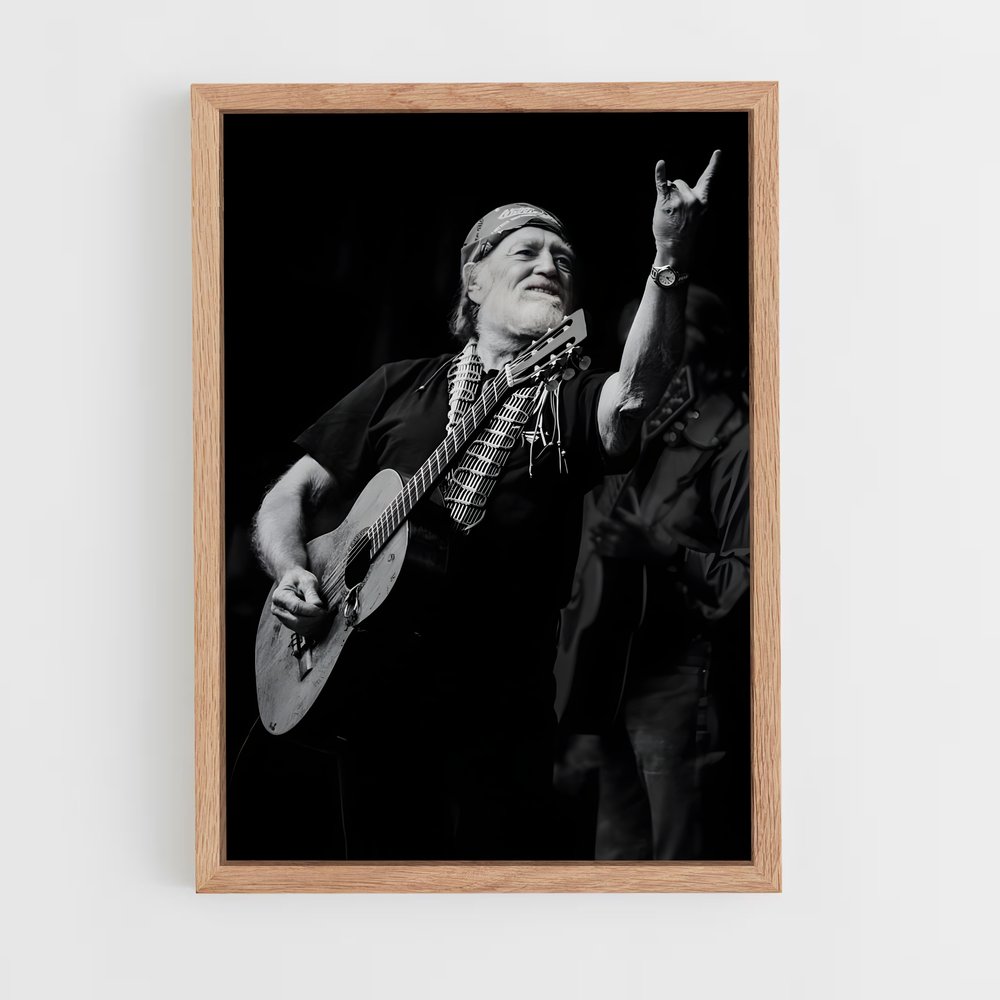 ap-willie nelson-2 cadre Bois clair