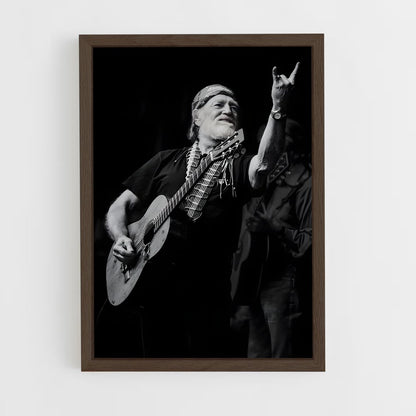 ap-willie nelson-2 cadre Bois foncé