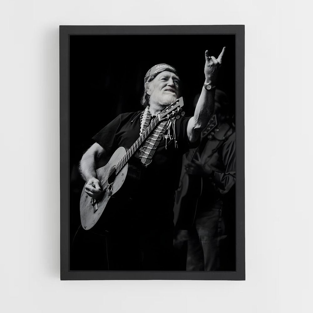 ap-willie nelson-2 cadre Noir