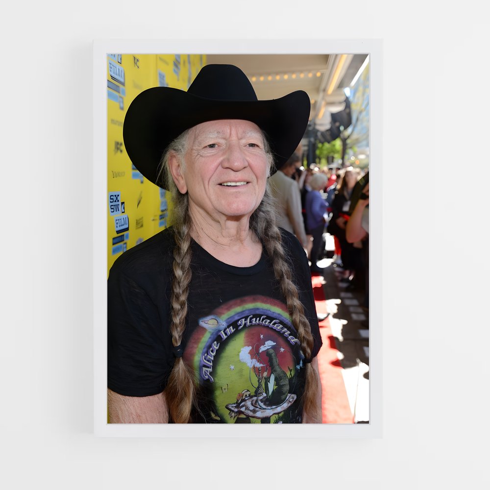 ap-willie nelson-3 cadre Blanc