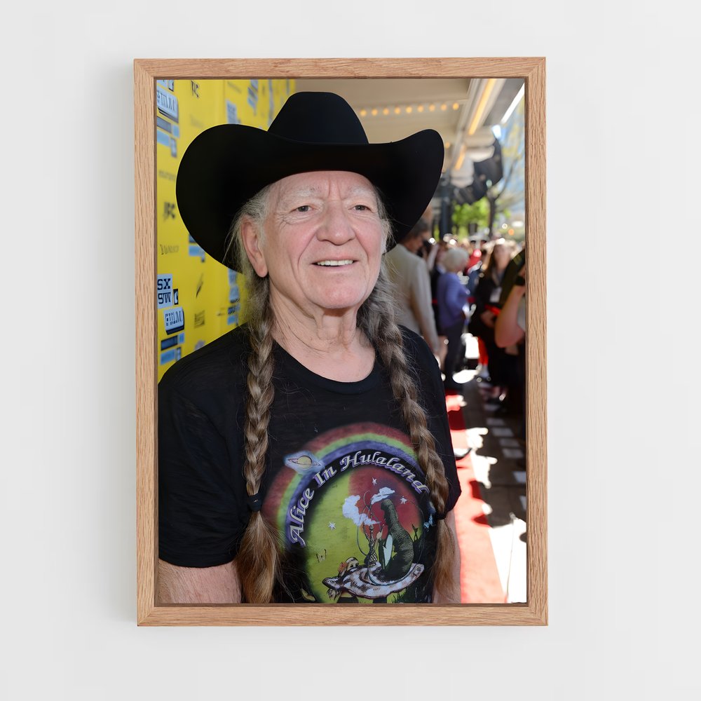 ap-willie nelson-3 cadre Bois clair