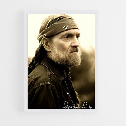 ap-willie nelson-4 cadre Blanc