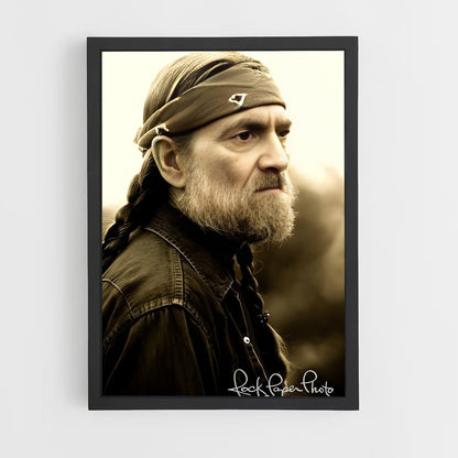 ap-willie nelson-4 cadre Noir