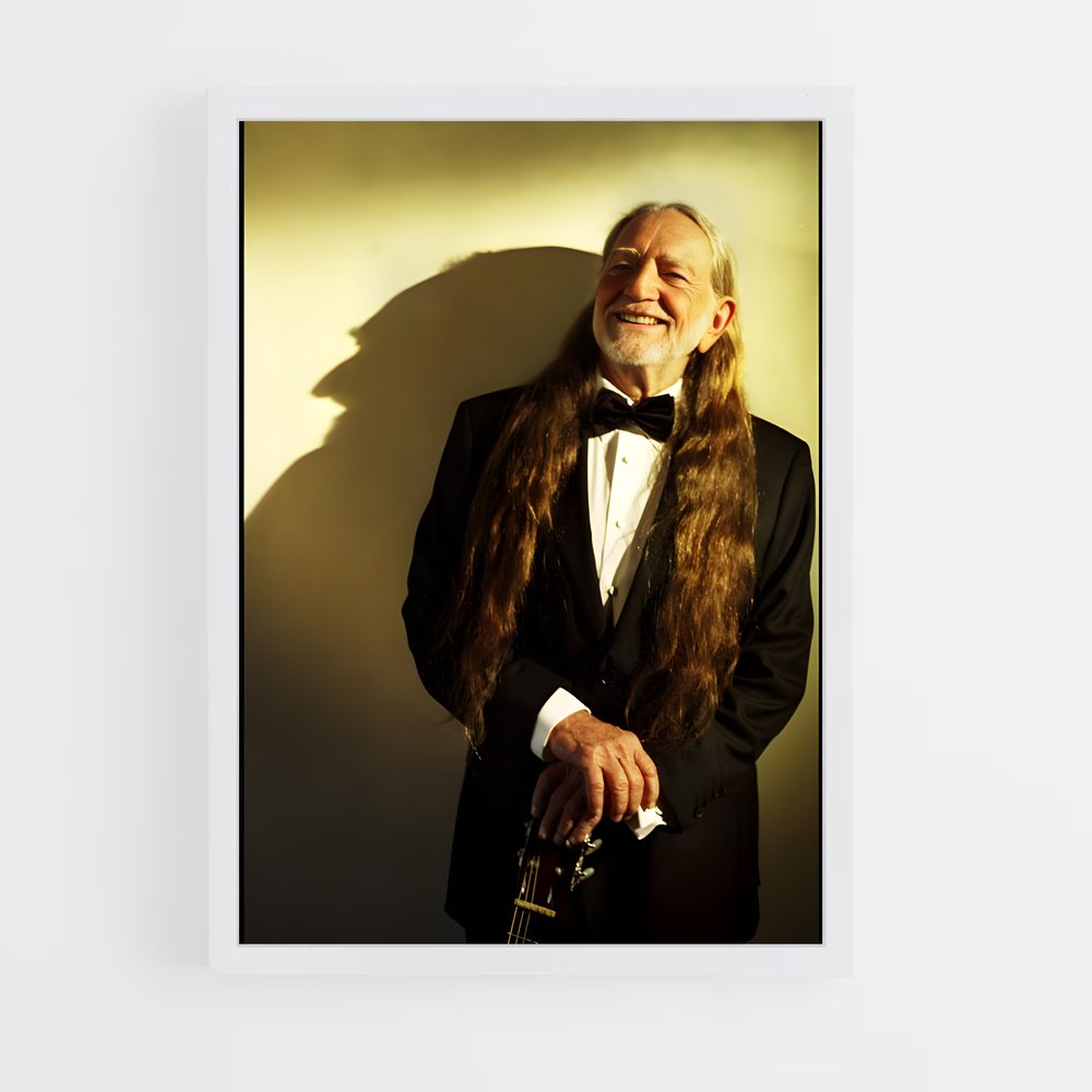 ap-willie nelson-5 cadre Blanc