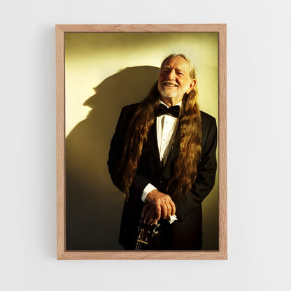 ap-willie nelson-5 cadre Bois clair