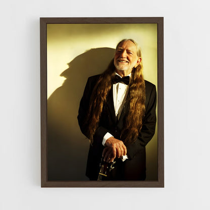 ap-willie nelson-5 cadre Bois foncé