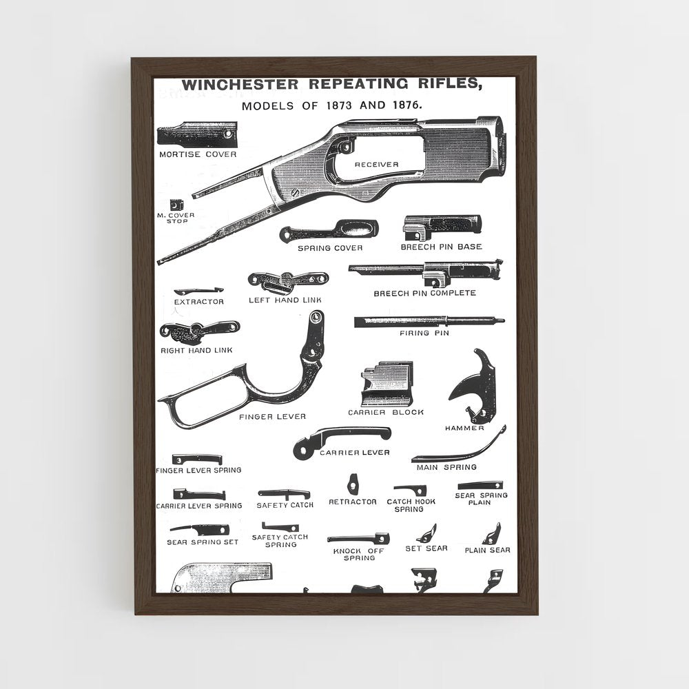 ap-winchester 1873-2 cadre Bois foncé