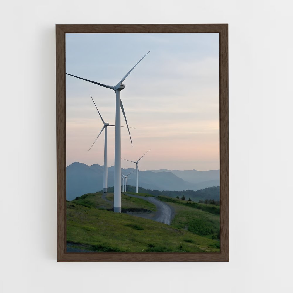 ap-wind turbines-2 cadre Bois foncé
