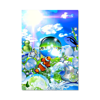 Poster Sous-Marin Éclatant