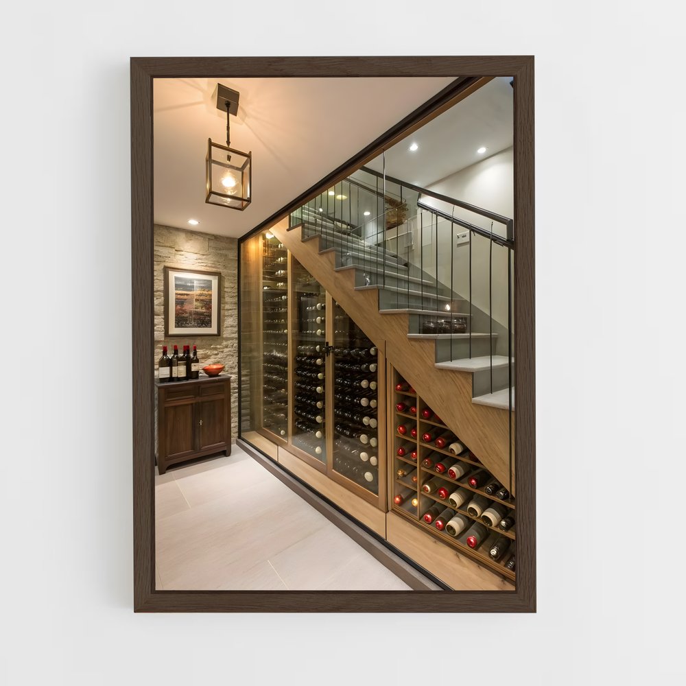 ap-wine cellar-8 cadre Bois foncé