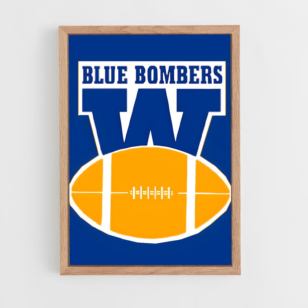 ap-winnipeg blue bombers-3 cadre Bois clair