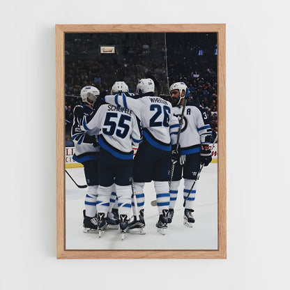 ap-winnipeg jets-13 cadre Bois clair