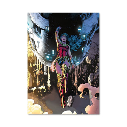 Poster Warrior en Robe Rouge