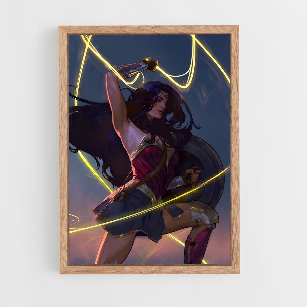 ap-wonder woman-1 cadre Bois clair