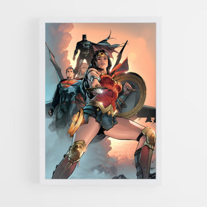 ap-wonder woman-10 cadre Blanc