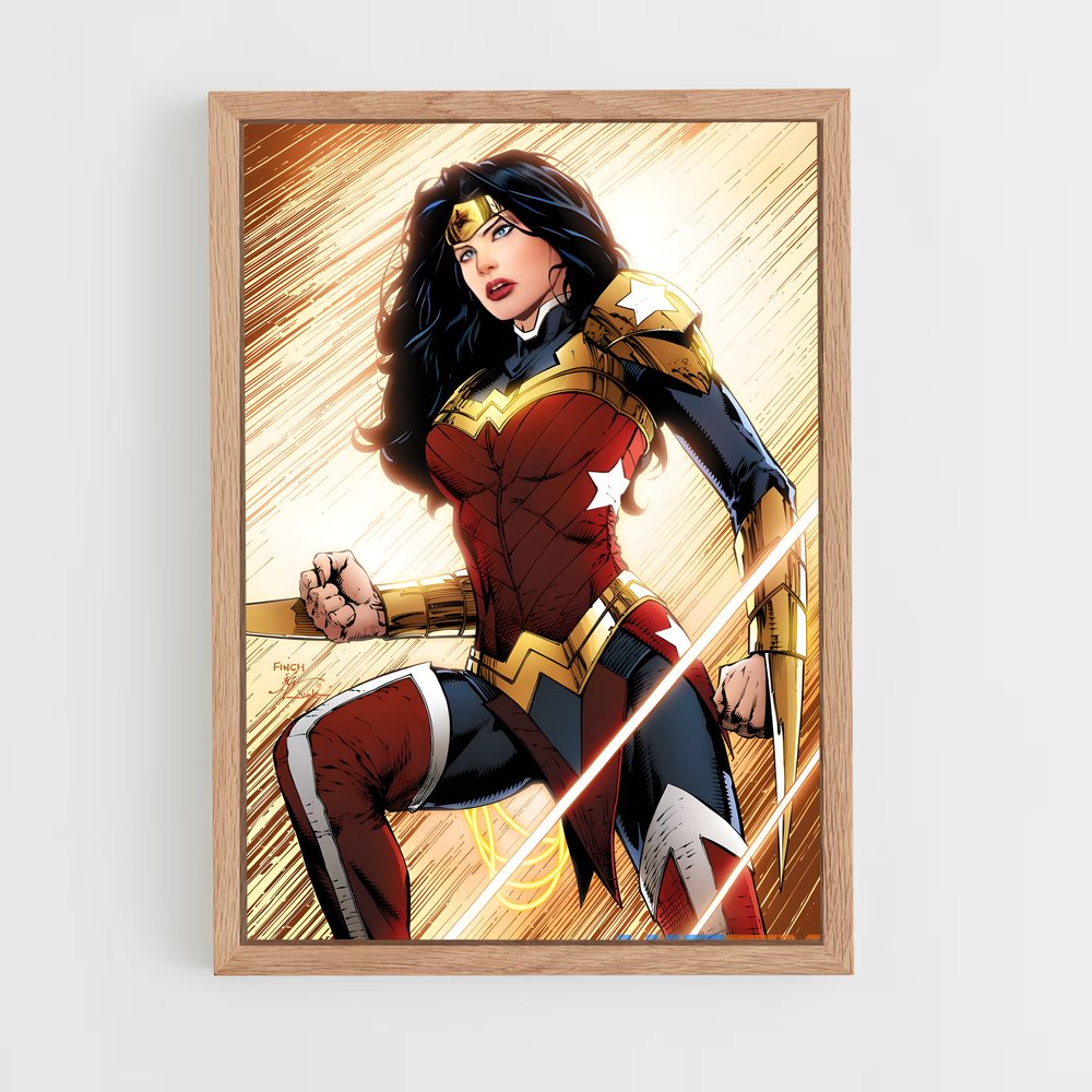 ap-wonder woman-11 cadre Bois clair