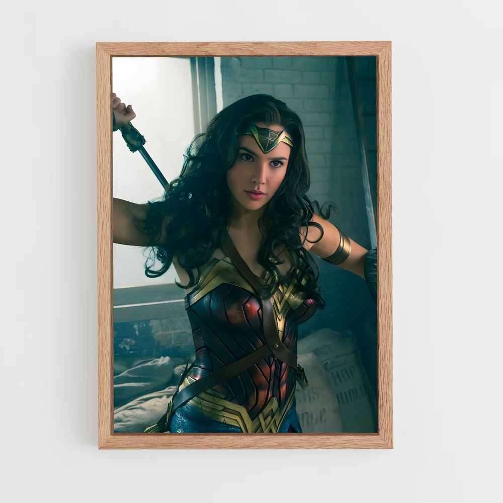 ap-wonder woman-12 cadre Bois clair