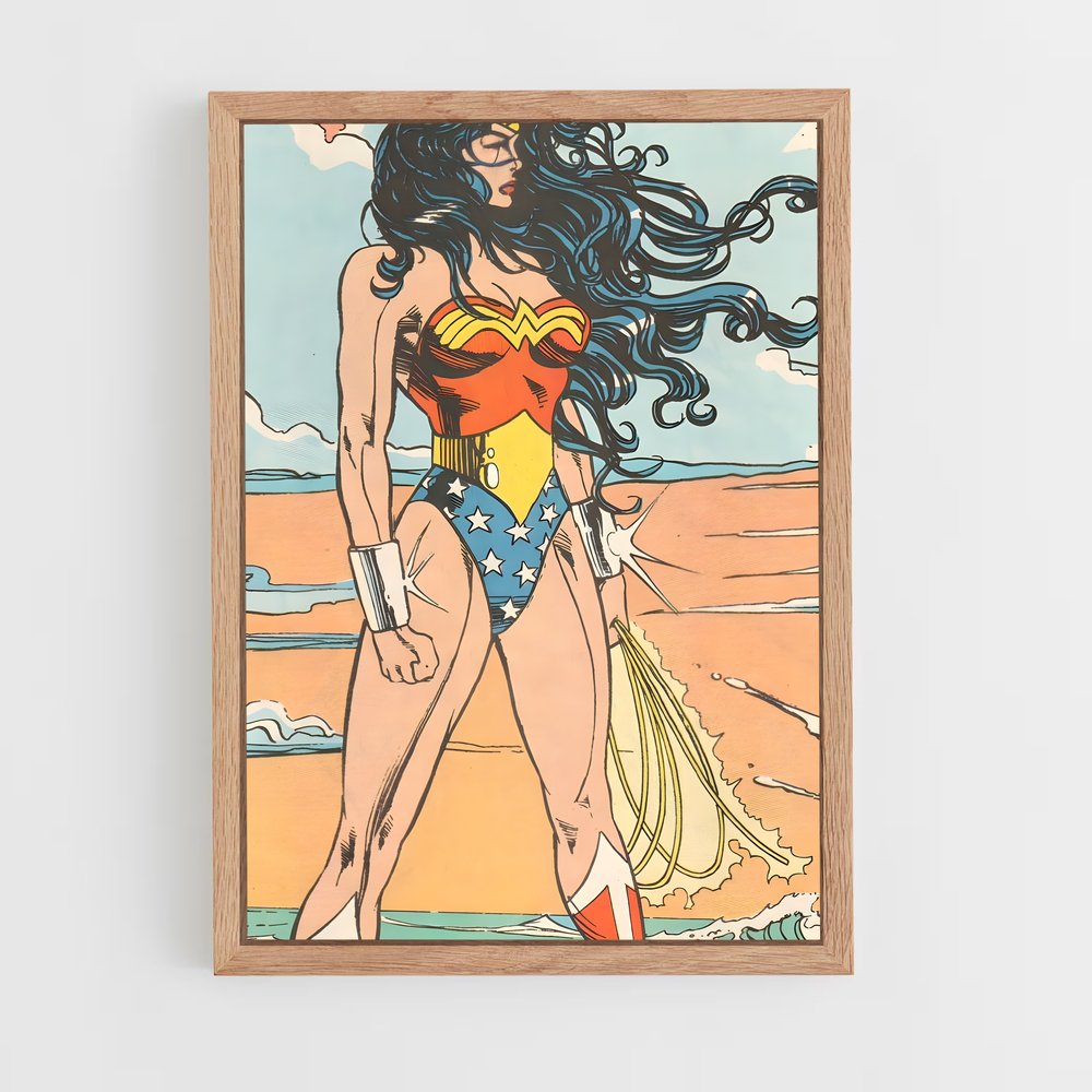 ap-wonder woman-13 cadre Bois clair