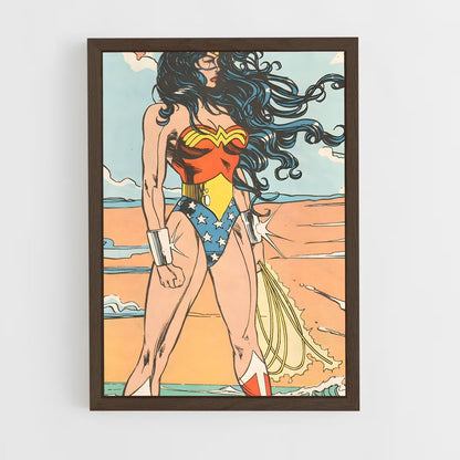 ap-wonder woman-13 cadre Bois foncé