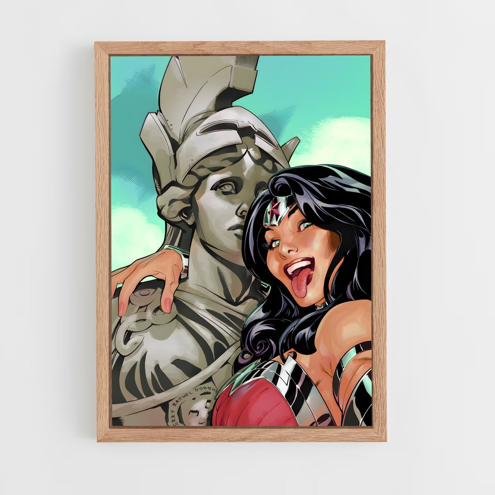 ap-wonder woman-14 cadre Bois clair